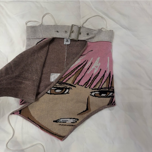 1X Blue Anime Top Pink, Small - Picture 5 of 7